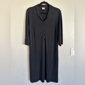 Willi smith black collared midi dress size large